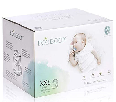 ECOBOOM Bamboe Eco wegwerp luierbroekjes 68 STUKS - Maat 6 (XXL 15kg +)