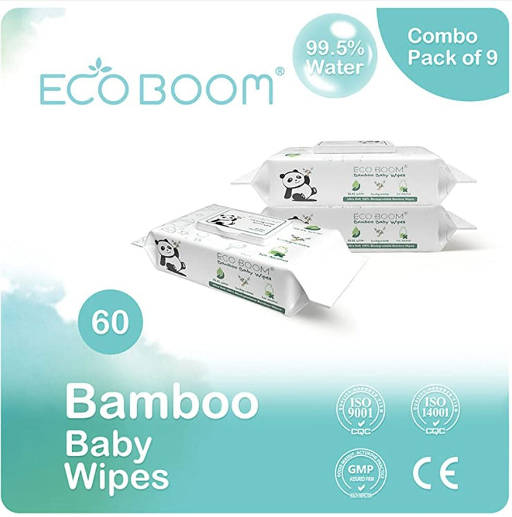 ECOBOOM Bamboo Eco Billendoekjes 9 Pakken (540st.)