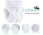 ECOBOOM Bamboe Eco Wegwerp luierbroekje 76 STUKS - Maat 4 (Large 9-14kg)